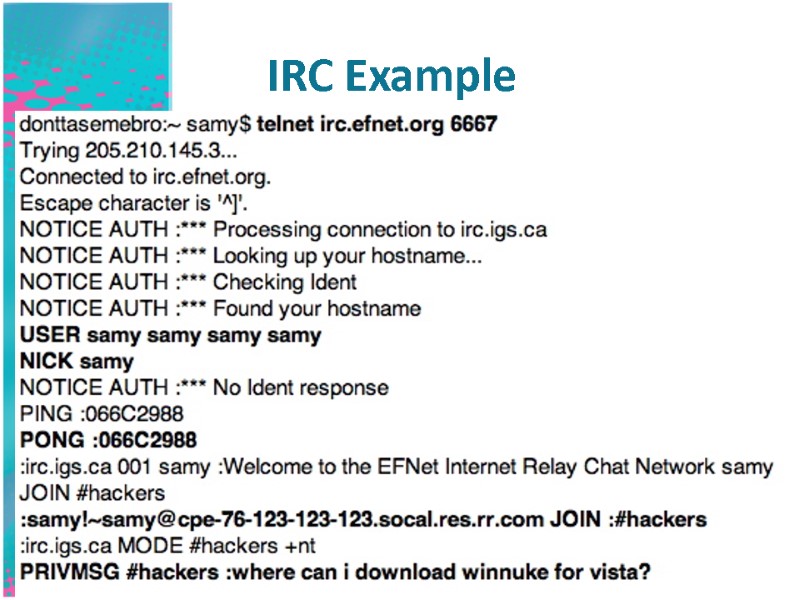 IRC Example